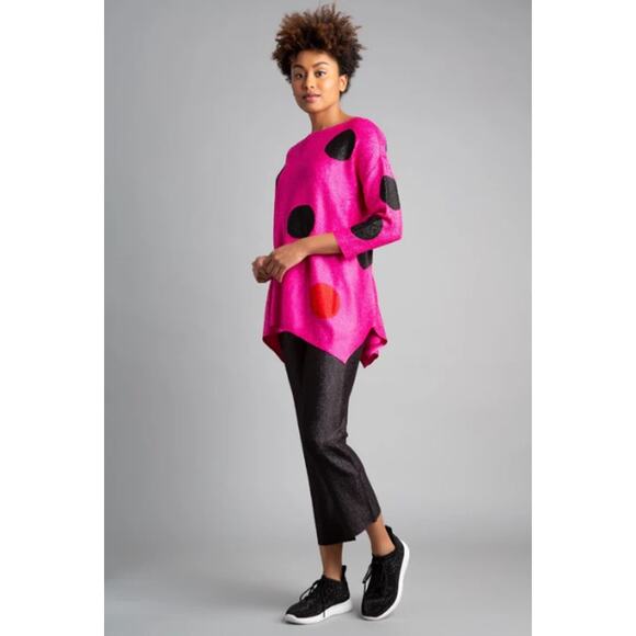 Berek Oversized White & Black Dot Tunic Top Blouse Women's Plus size 2 2x 3709 - Picture 8 of 9